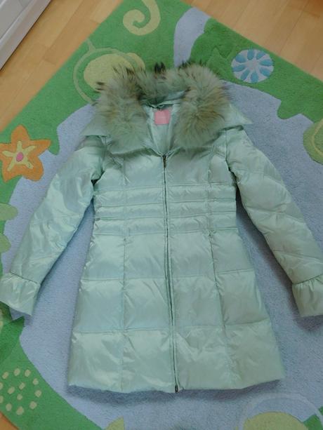 Páperová bunda phard s pravou kožušinou top stav, s