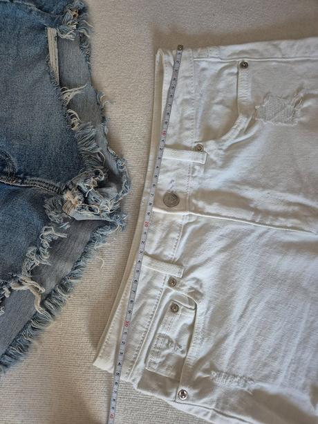 2x riflové šortky, zara,m