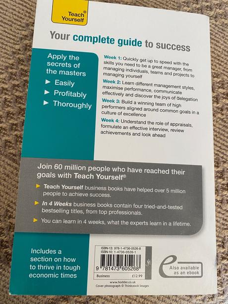 Management in 4 weeks the complete guide to succe, 