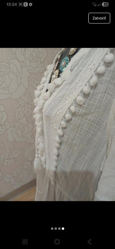 Biele letne plážové saty, f&f,42