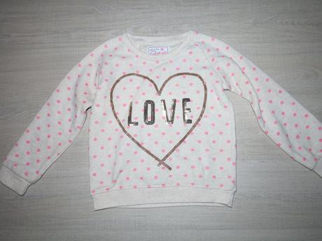 Bodkovaná mikina so srdiečkom, young dimension,122