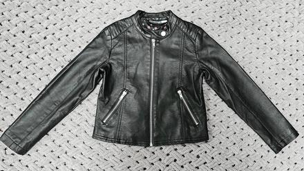 Čierna koženkové bunda, pepperts,128