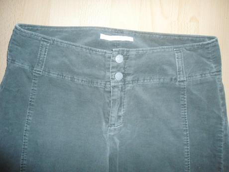 Manchestrove olivovo-zelene nohavice, 40