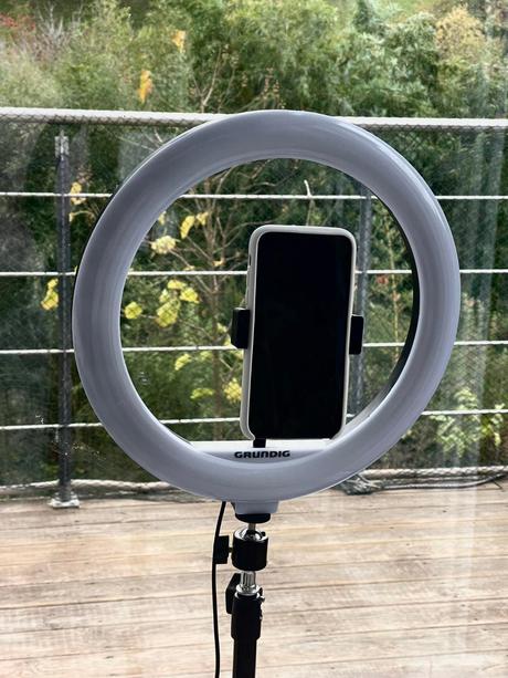 Kruhové žiarivkové svetlo grundik + statív,