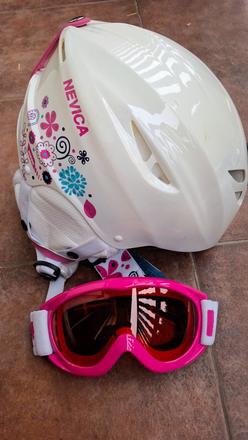 Lyžiarska prilba nevica + okuliare, s