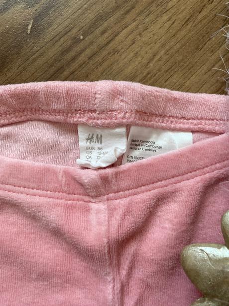 Zamatové velúrové leginky, h&m,86