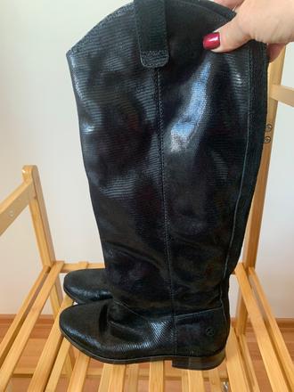 Vysoké kožené čižmy bronx, 37