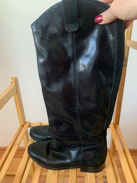Vysoké kožené čižmy bronx, 37