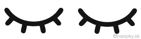 Nálepky na stenu - spiace očká,