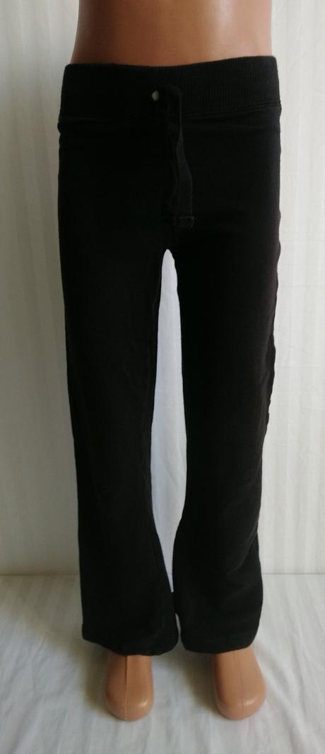 Dievčenské čierne tepláky, yd, 122-128 cm, 128