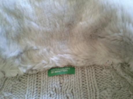 Svetrík s kožušinkou, benetton,122