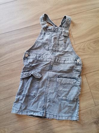 Šaty riflove na traky, h&m,128