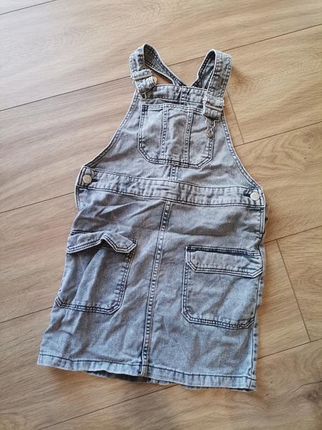 Šaty riflove na traky, h&m,128