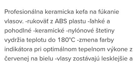 Veľká okrúhla kefa nano-tech ionic keramická,