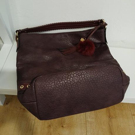 Veľká bordová kabelka na rameno ccc, ccc