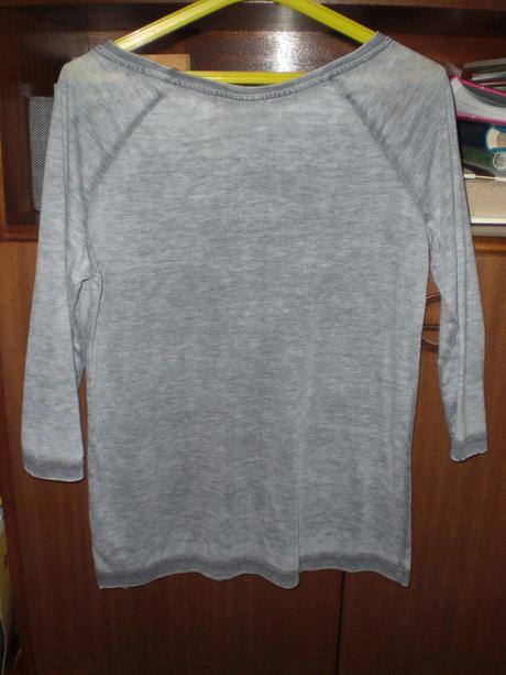 Šedé melírované tenšie tričko 3/4 rukáv vel. 40, kik,40