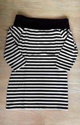 Cierno-biely pasikavy svetrik, 34