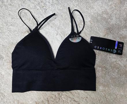Bralette v ciernej farbe, s