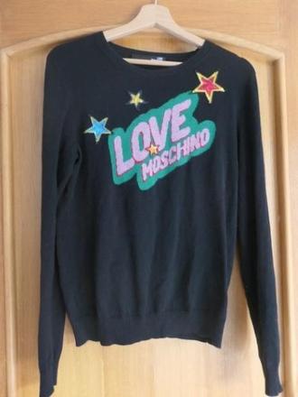 Love moschino original damsky kvalitny sveter m/l, moschino,m
