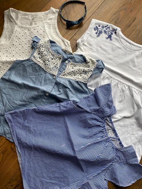 Dievčenské tričká set 4ks, h&m,122