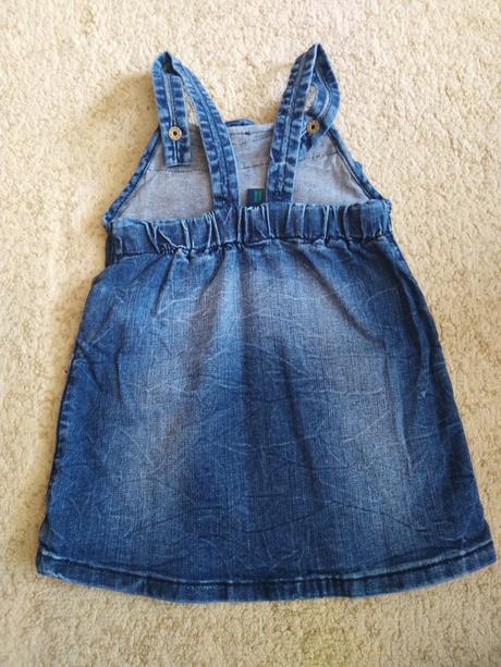 Riflové šaty, benetton,80