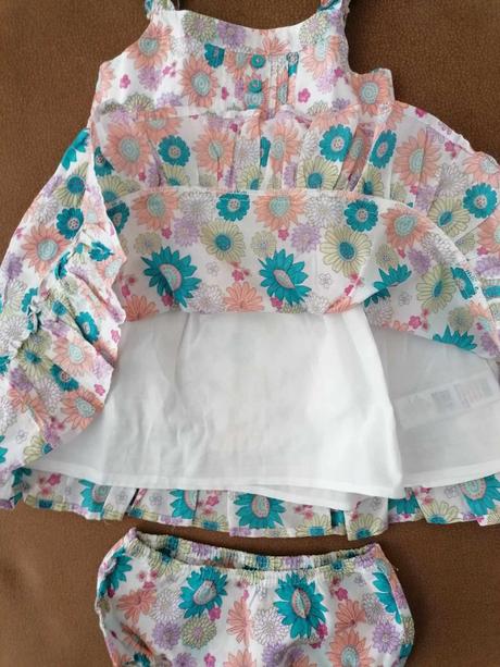 Letné šatky + nohavičky na plienku, marks & spencer,86