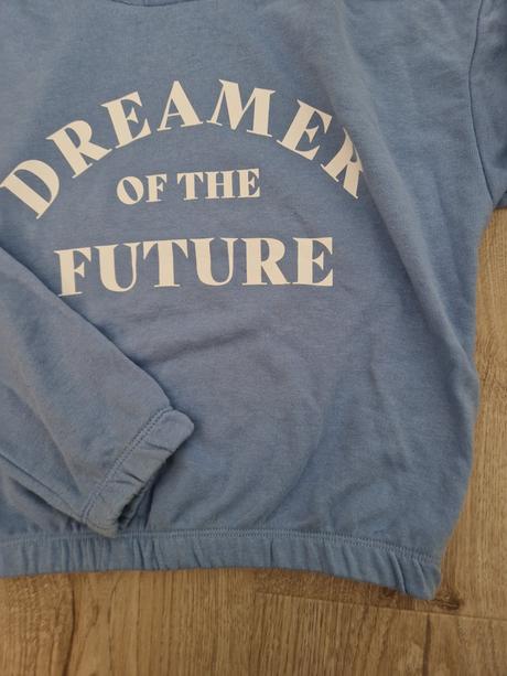 Mikina hm tenšia bledomodrá, h&m,134