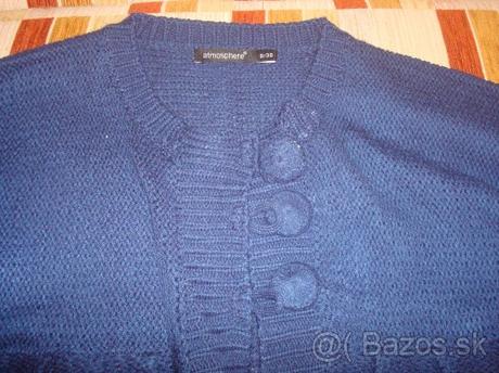 Modry sveter - bolerko aj pre tehulky, atmosphere,m