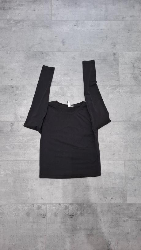 Cierne crop bavlnene tricko, h&m,m