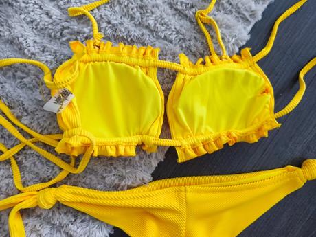 Žlté push up plavky- brazílky, m