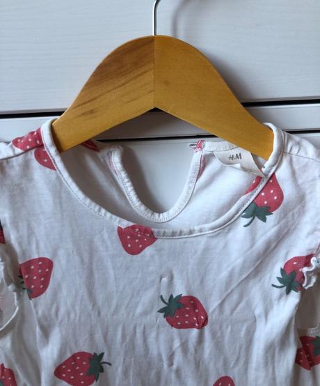 Biele jahodové šaty h&m, 98, h&m,98