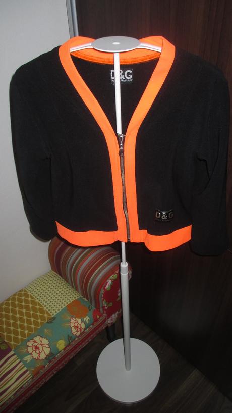 D&g top s neonovým lemom na zips, s