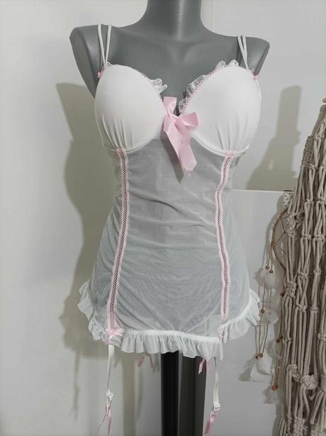 Podväzkový top + tangá, new yorker,<50 / 80b / m