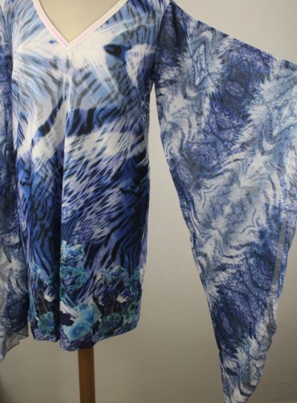 -šifónové s volánovými rukávmi bodyflirt veľ. 36, bonprix,s