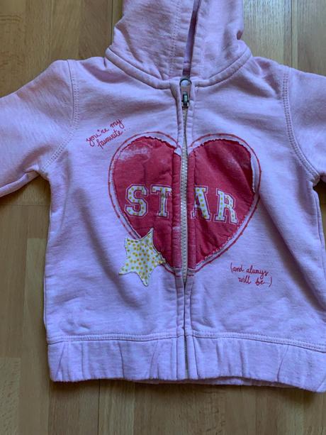Zara ružová dievčenská mikina s kapucňou, zara,92