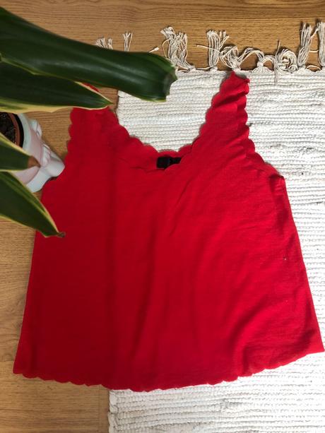 Červené tielko/ tričko, topshop,m