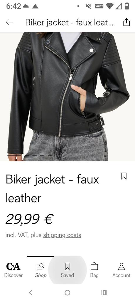 Koženkova bunda c&a top stav, c&a,152