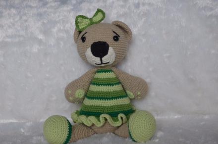 Medvedia slečna - zelené šaty, 