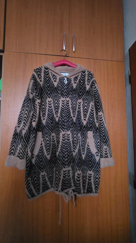 Kardigan uni alpaka, benetton,xxl