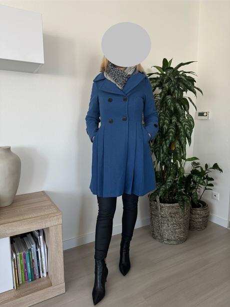 Zimný elegantný kabát, s