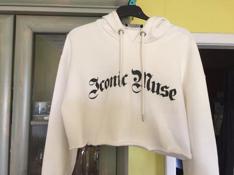 Crop mikina, bershka,s