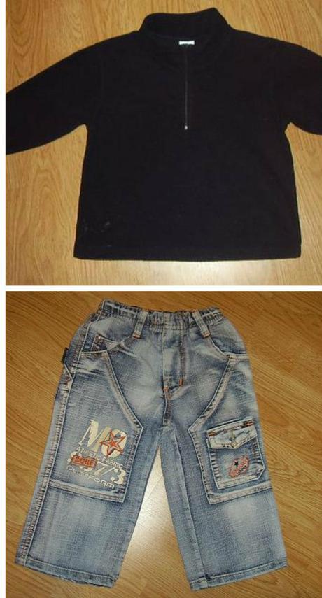 Fleesova mikinka + rifličky , velkosť 92, 86–98