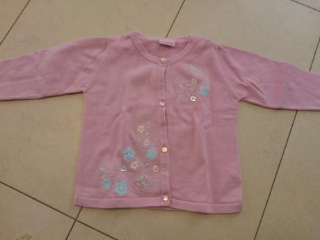 Ružový svetrík s výšivkou,vel.12-18mes., cherokee,86
