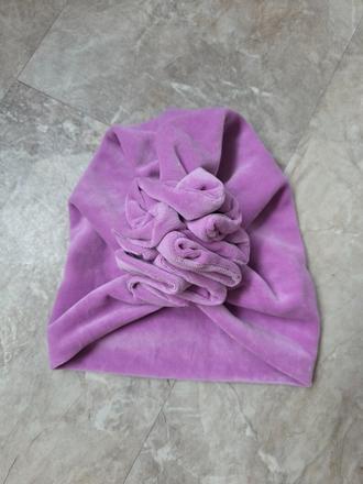 Fialová turban čiapka 53/54cm, 128