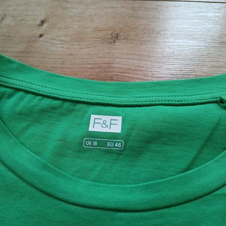 Jasnozelené dámske tričko s nápisom, f&f,46