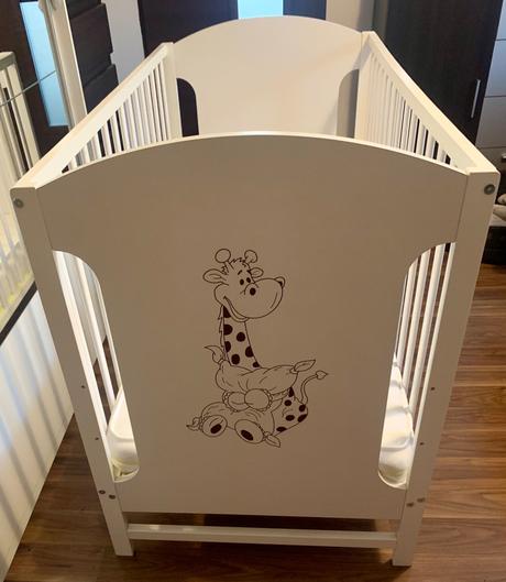 Detská postieľka s matracom, šírka (cm): 60,dĺžka (cm): 120