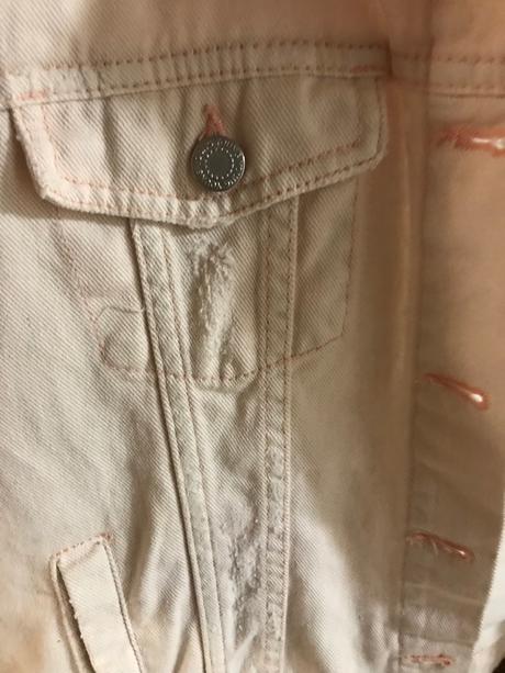 Riflova bunda biela do ruzova xs/170, h&m,170