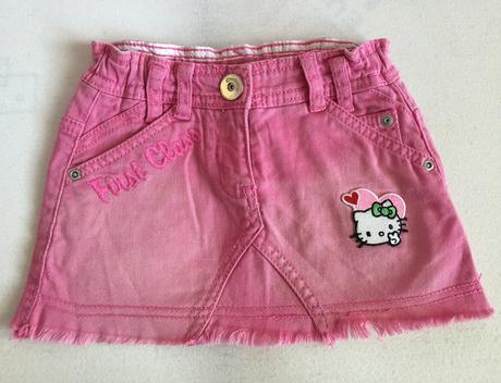 Jeansová suknička "hello kitty", chicco,92