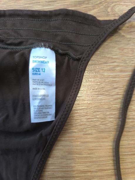 Bikiny hnedej farby, topshop,40