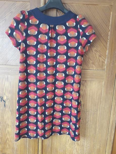 Mini saty dlhe tricko tunika retro s gombikom, m